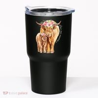 Highland Cattle Lover Cow Calf Farm Love One Another Cute Tumbler thumb 0