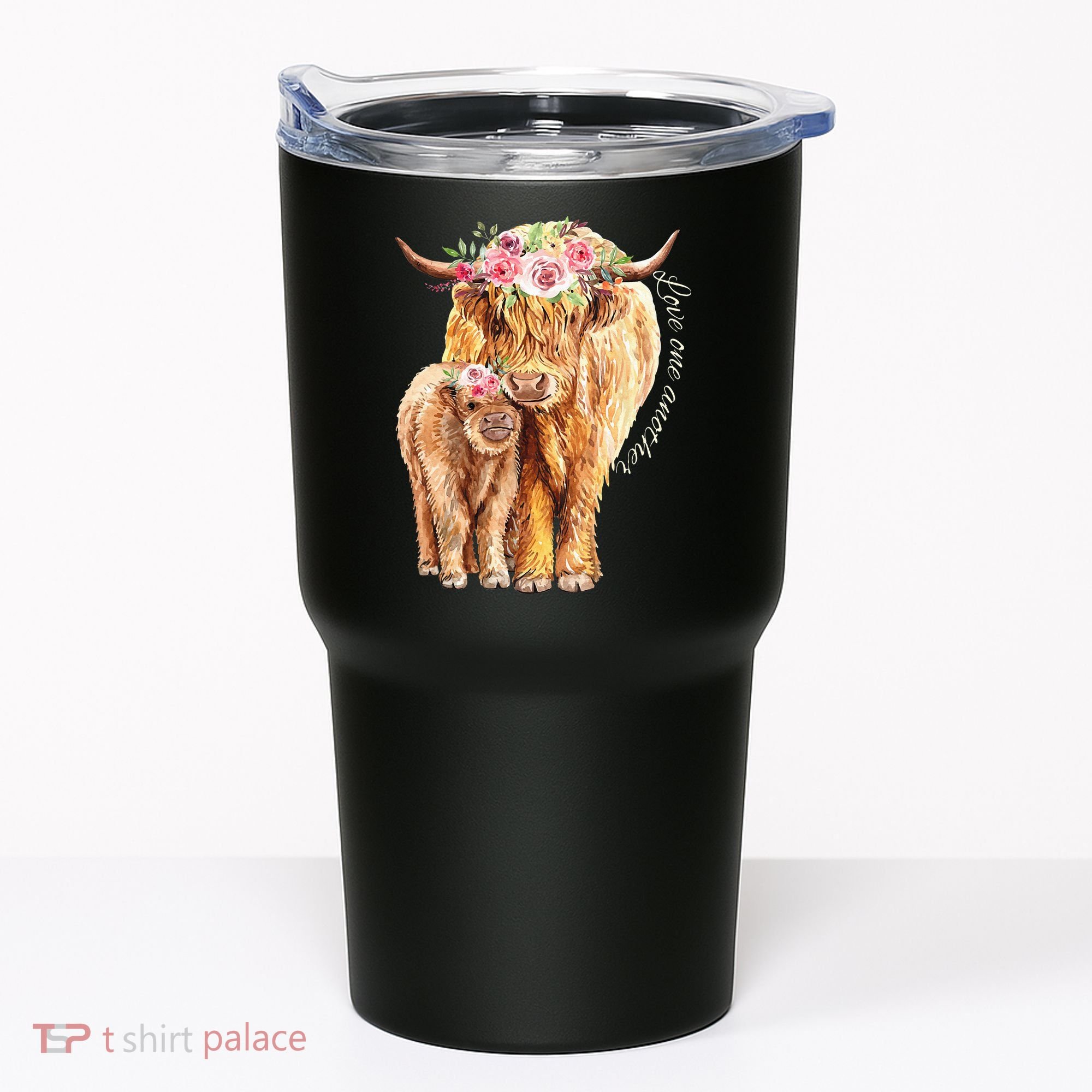 Highland Cattle Lover Cow Calf Farm Love One Another Cute Tumbler