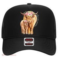 Highland Cattle Lover Cow Calf Farm Love One Another Cute Hat thumb 0