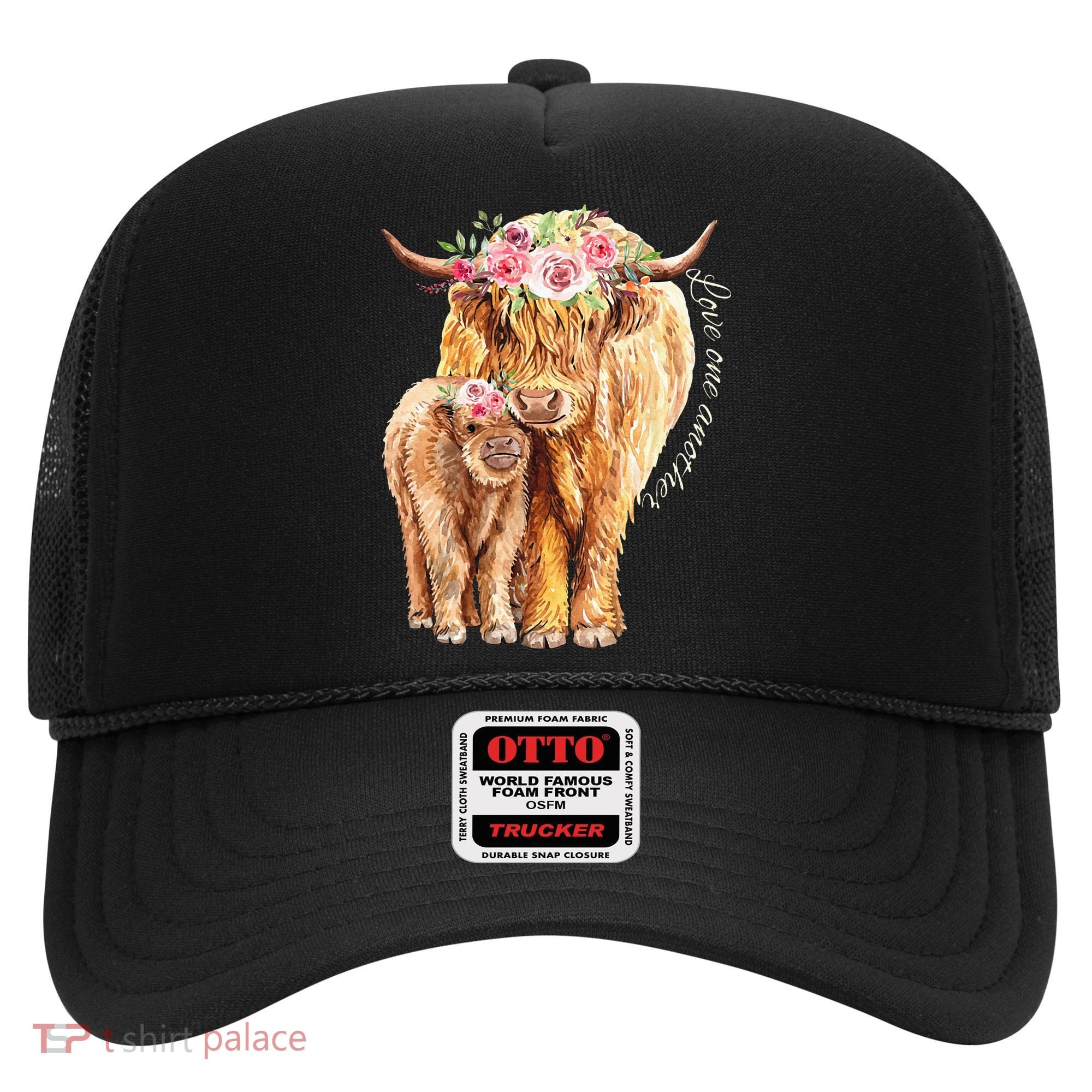 Highland Cattle Lover Cow Calf Farm Love One Another Cute Hat