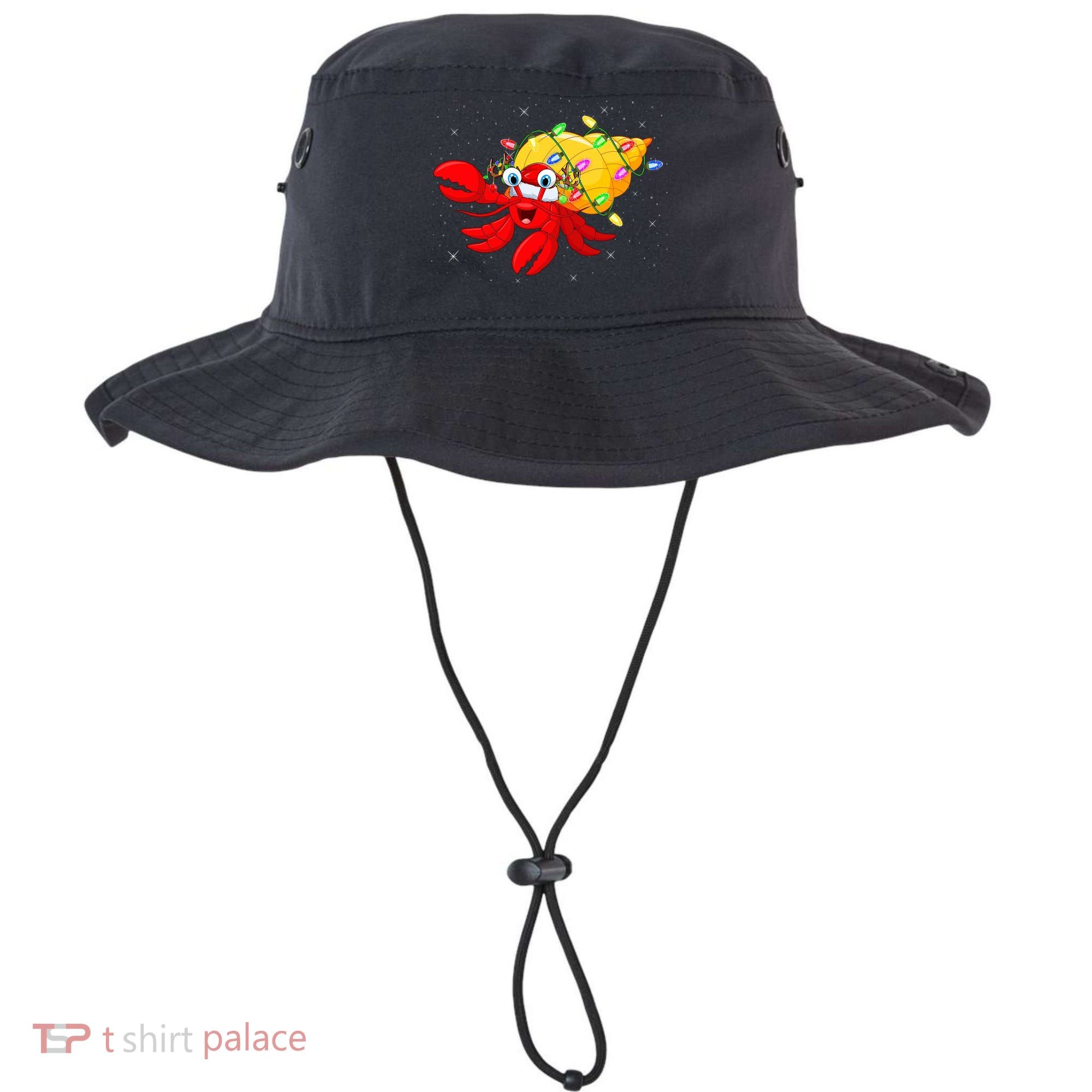 Hermit Crab Lover Xmas Lighting Santa Hermit Crab Christmas Bucket Hat