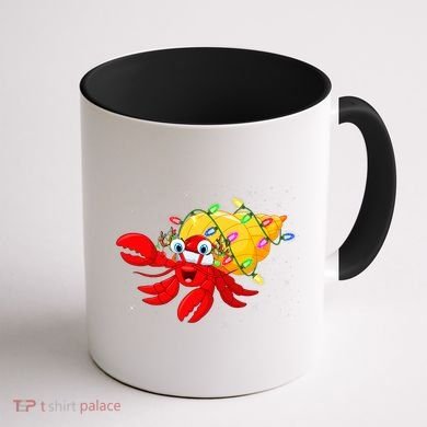 Hermit Crab Lover Xmas Lighting Santa Hermit Crab Christmas Coffee Mug back