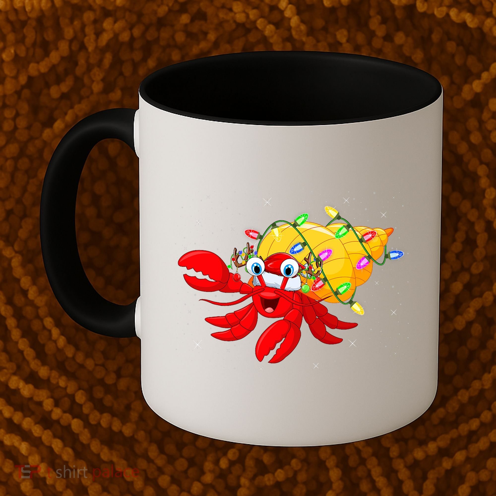Hermit Crab Lover Xmas Lighting Santa Hermit Crab Christmas Coffee Mug