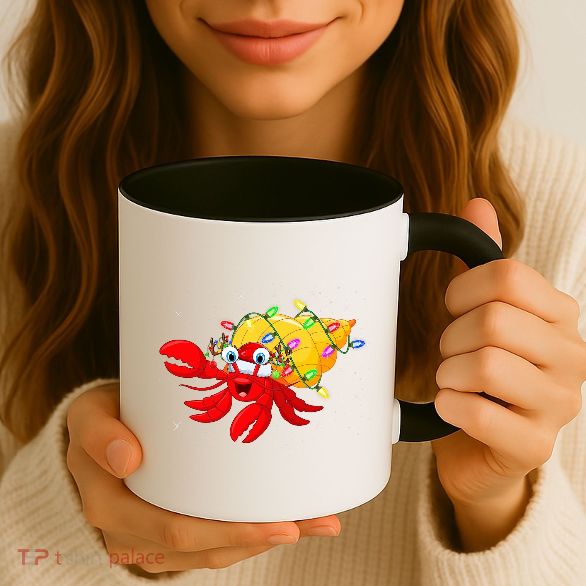 Hermit Crab Lover Xmas Lighting Santa Hermit Crab Christmas Coffee Mug