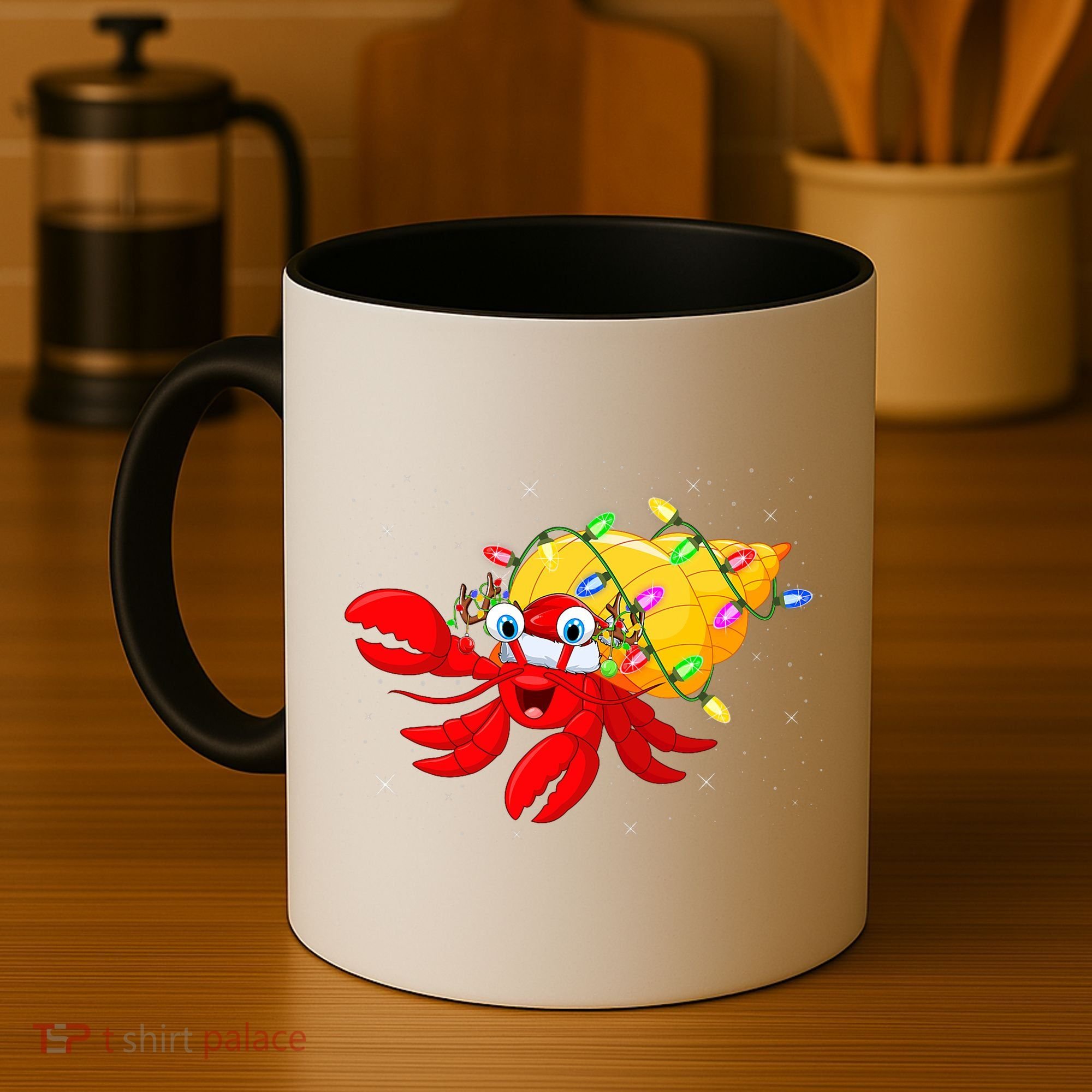 Hermit Crab Lover Xmas Lighting Santa Hermit Crab Christmas Coffee Mug