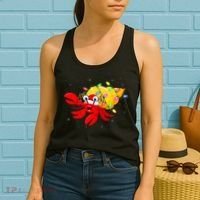 Hermit Crab Lover Xmas Lighting Santa Hermit Crab Christmas Women's Tank Top thumb 2