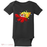 Hermit Crab Lover Xmas Lighting Santa Hermit Crab Christmas Baby Bodysuit thumb 0