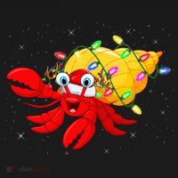 Hermit Crab Lover Xmas Lighting Santa Hermit Crab Christmas Baby Bodysuit thumb 2