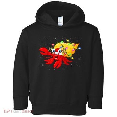 Hermit Crab Lover Xmas Lighting Santa Hermit Crab Christmas Toddler Hoodie