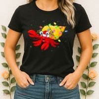 Hermit Crab Lover Xmas Lighting Santa Hermit Crab Christmas Women's T-Shirt thumb 2