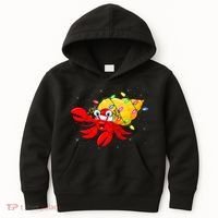 Hermit Crab Lover Xmas Lighting Santa Hermit Crab Christmas Kids Hoodie thumb 0