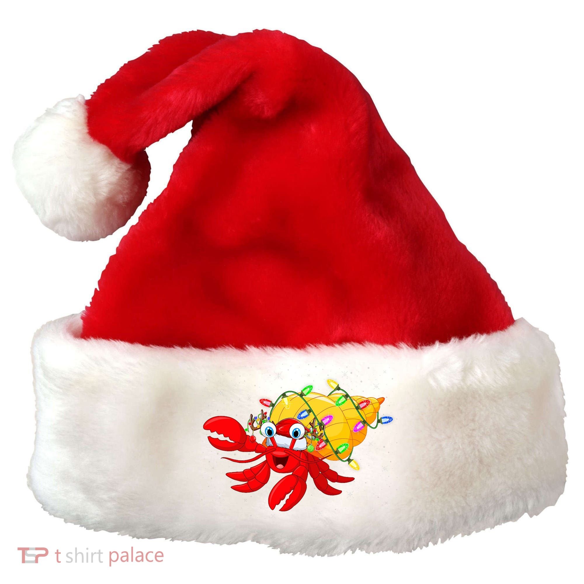 Hermit Crab Lover Xmas Lighting Santa Hermit Crab Christmas Santa Hat