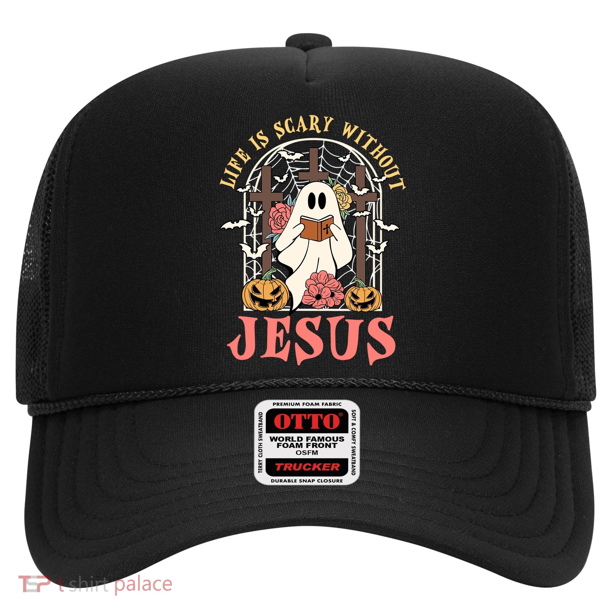 Halloween Christian Life Is Scary Without Jesus Lover Groovy Cute Gift Hat