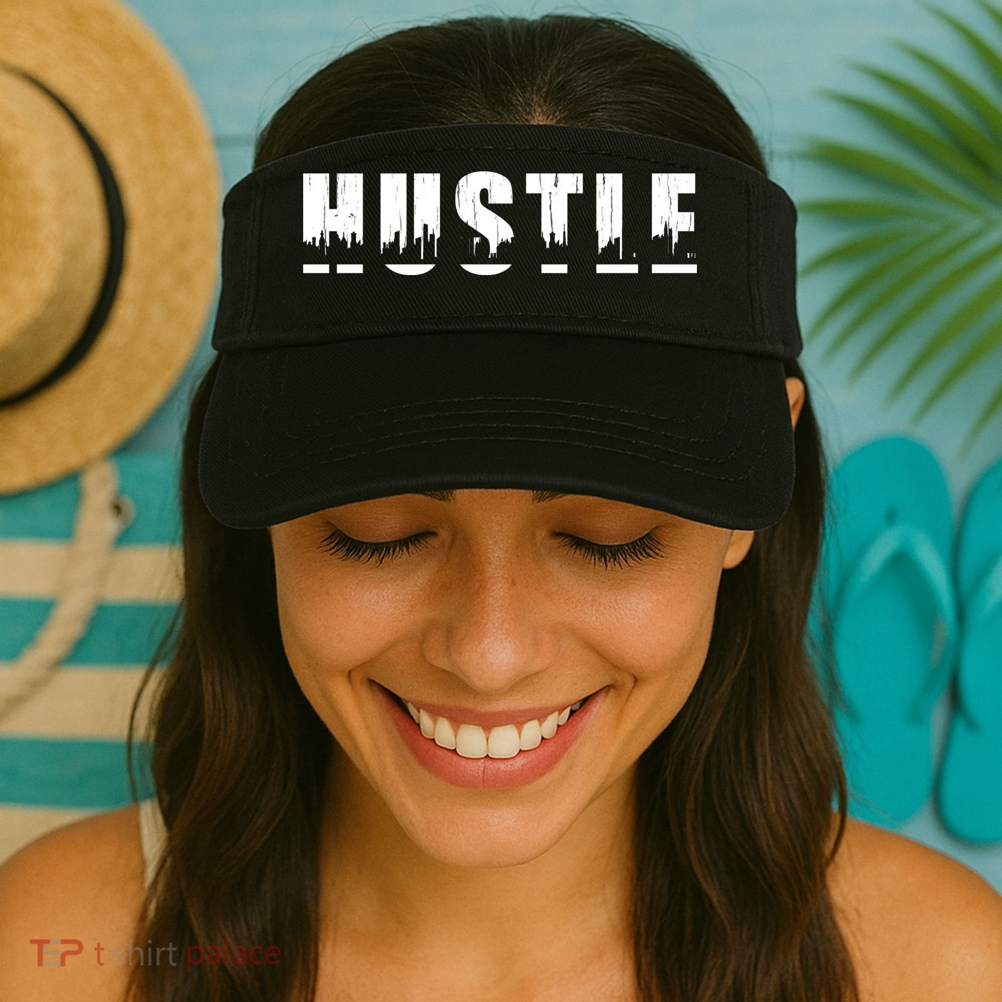 Hustle City Logo Visor