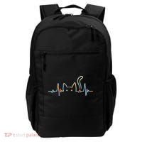Heartbeat Cat Lover Animal Silhouette Cute Cat Backpack thumb 0