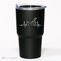 Heartbeat Cat Lover Animal Silhouette Cute Cat Tumbler thumb 0