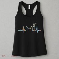Heartbeat Cat Lover Animal Silhouette Cute Cat Women's Tank Top thumb 3