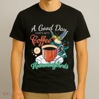 Hummingbirds Coffee Lover Nectar Feeder Animal Birds Gift T-Shirt thumb 3