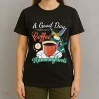 Hummingbirds Coffee Lover Nectar Feeder Animal Birds Gift T-Shirt thumb 4