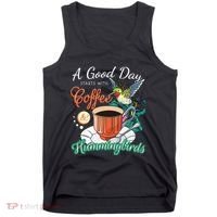Hummingbirds Coffee Lover Nectar Feeder Animal Birds Gift Tank Top thumb 0