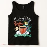 Hummingbirds Coffee Lover Nectar Feeder Animal Birds Gift Tank Top thumb 2
