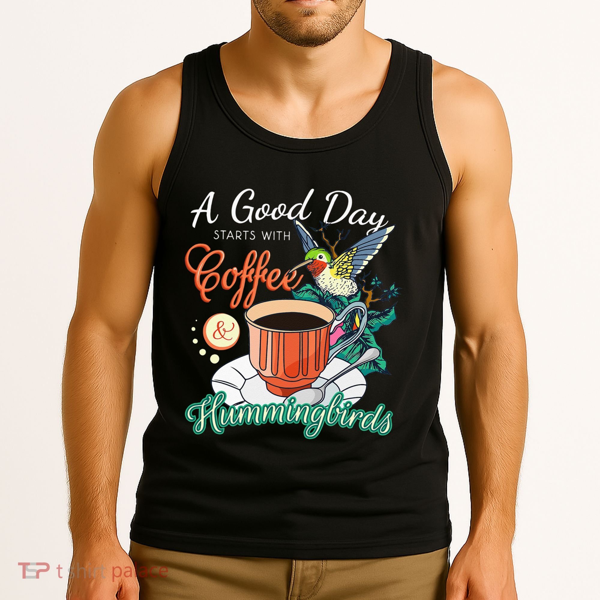 Hummingbirds Coffee Lover Nectar Feeder Animal Birds Gift Tank Top