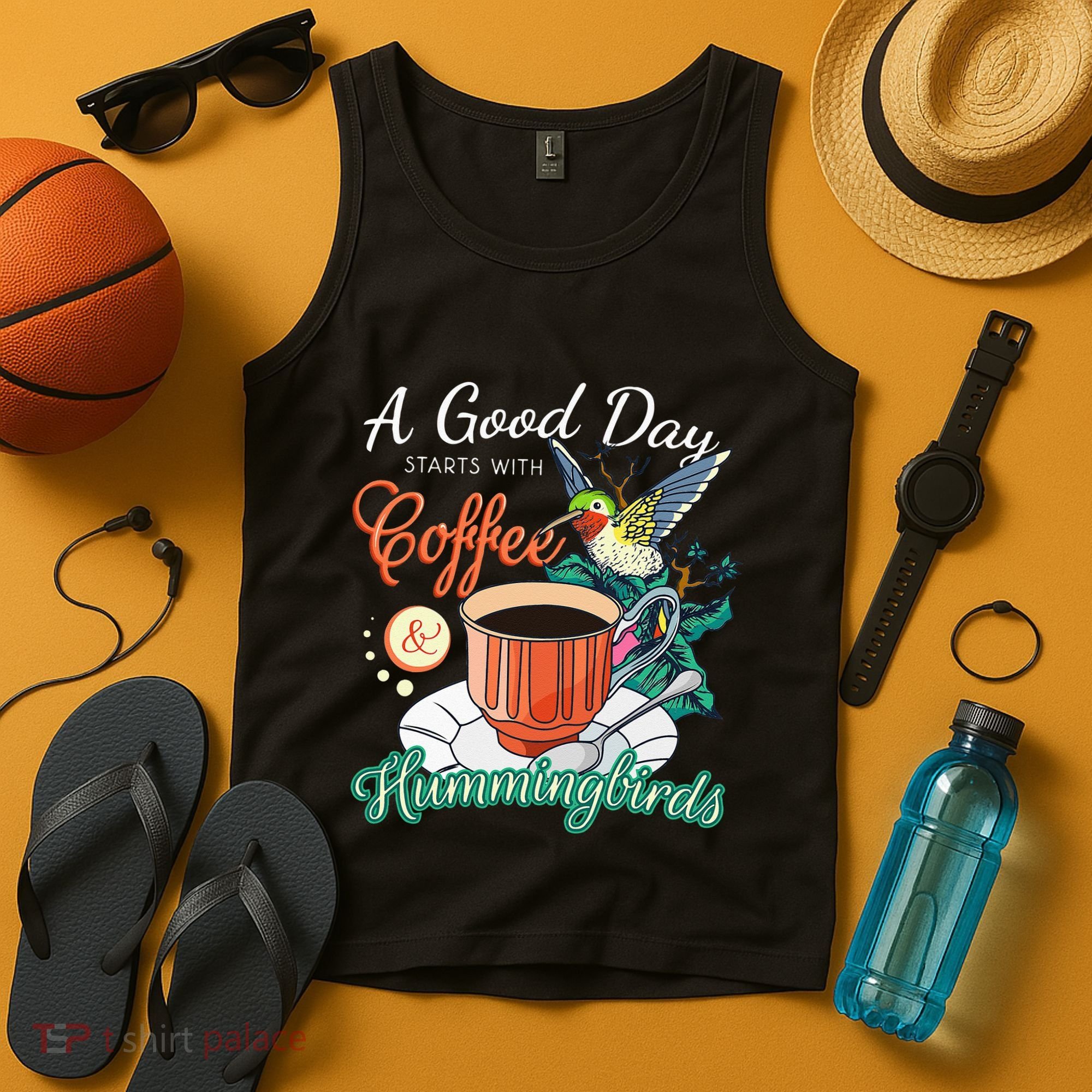Hummingbirds Coffee Lover Nectar Feeder Animal Birds Gift Tank Top