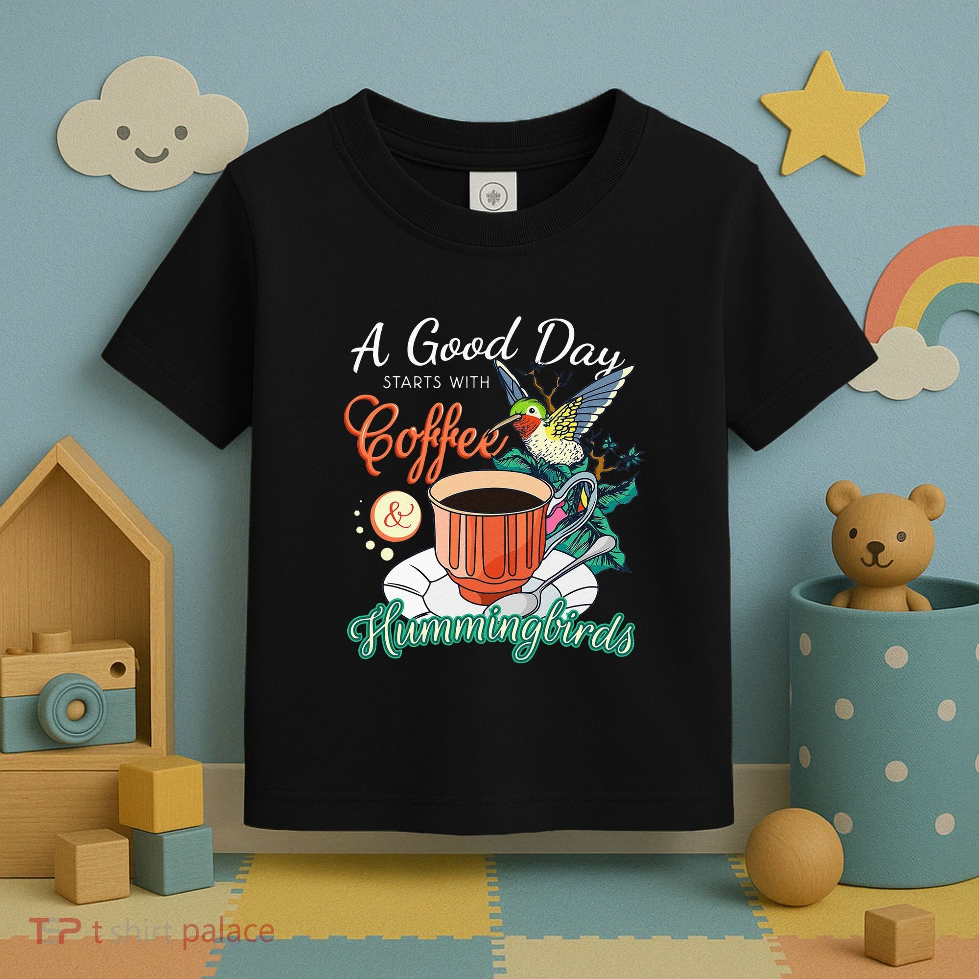 Hummingbirds Coffee Lover Nectar Feeder Animal Birds Gift Toddler T-Shirt