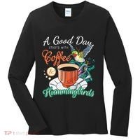 Hummingbirds Coffee Lover Nectar Feeder Animal Birds Gift Women's Long Sleeve Shirt thumb 0