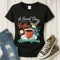 Hummingbirds Coffee Lover Nectar Feeder Animal Birds Gift Women's T-Shirt thumb 3