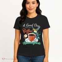 Hummingbirds Coffee Lover Nectar Feeder Animal Birds Gift Women's T-Shirt thumb 4