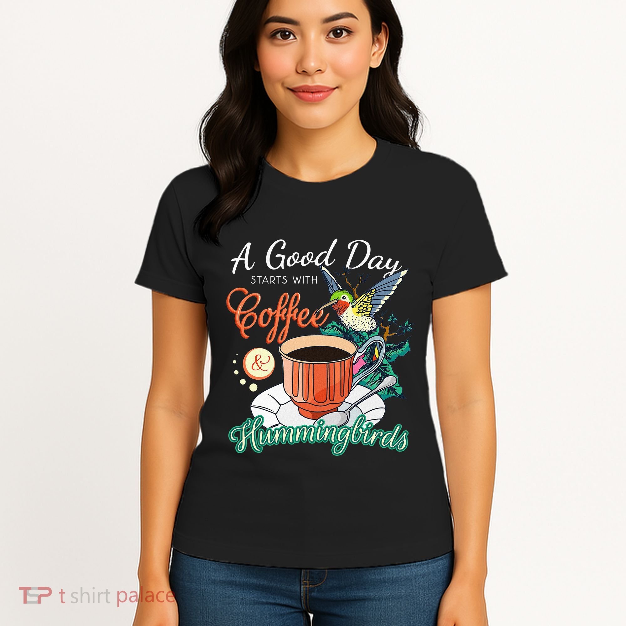 Hummingbirds Coffee Lover Nectar Feeder Animal Birds Gift Women's T-Shirt