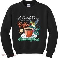 Hummingbirds Coffee Lover Nectar Feeder Animal Birds Gift Kids Sweatshirt thumb 0