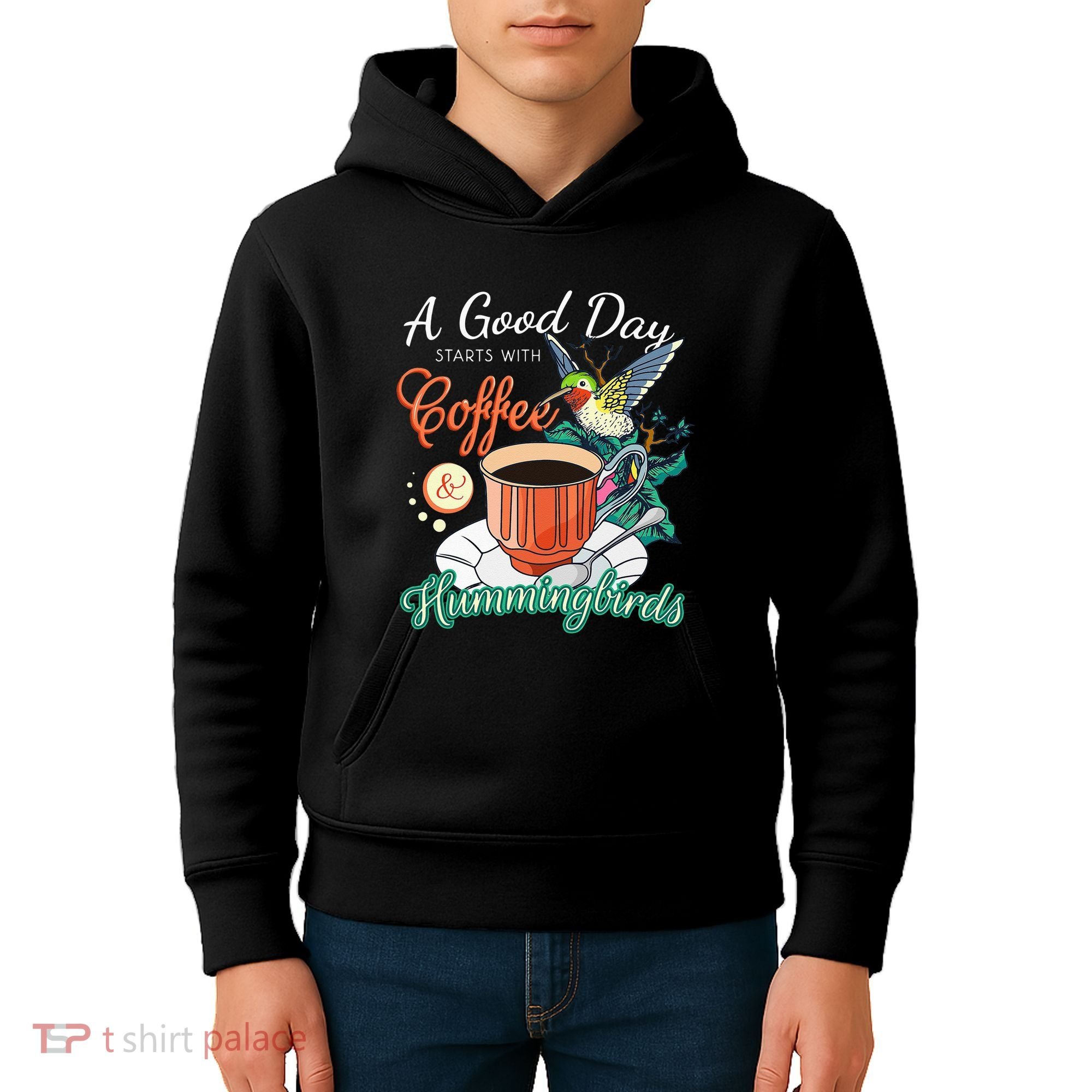 Hummingbirds Coffee Lover Nectar Feeder Animal Birds Gift Kids Hoodie