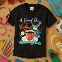 Hummingbirds Coffee Lover Nectar Feeder Animal Birds Gift Kids T-Shirt thumb 3