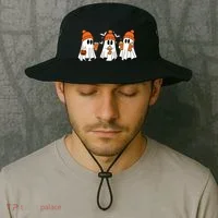 Halloween Coffee Lover Ghost Bucket Hat thumb 2