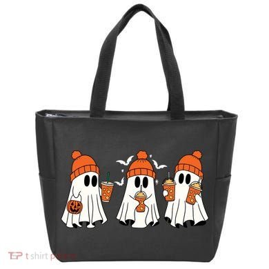 Halloween Coffee Lover Ghost Tote Bag