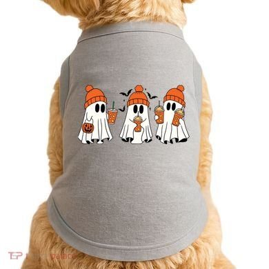 Halloween Coffee Lover Ghost Doggie Tank