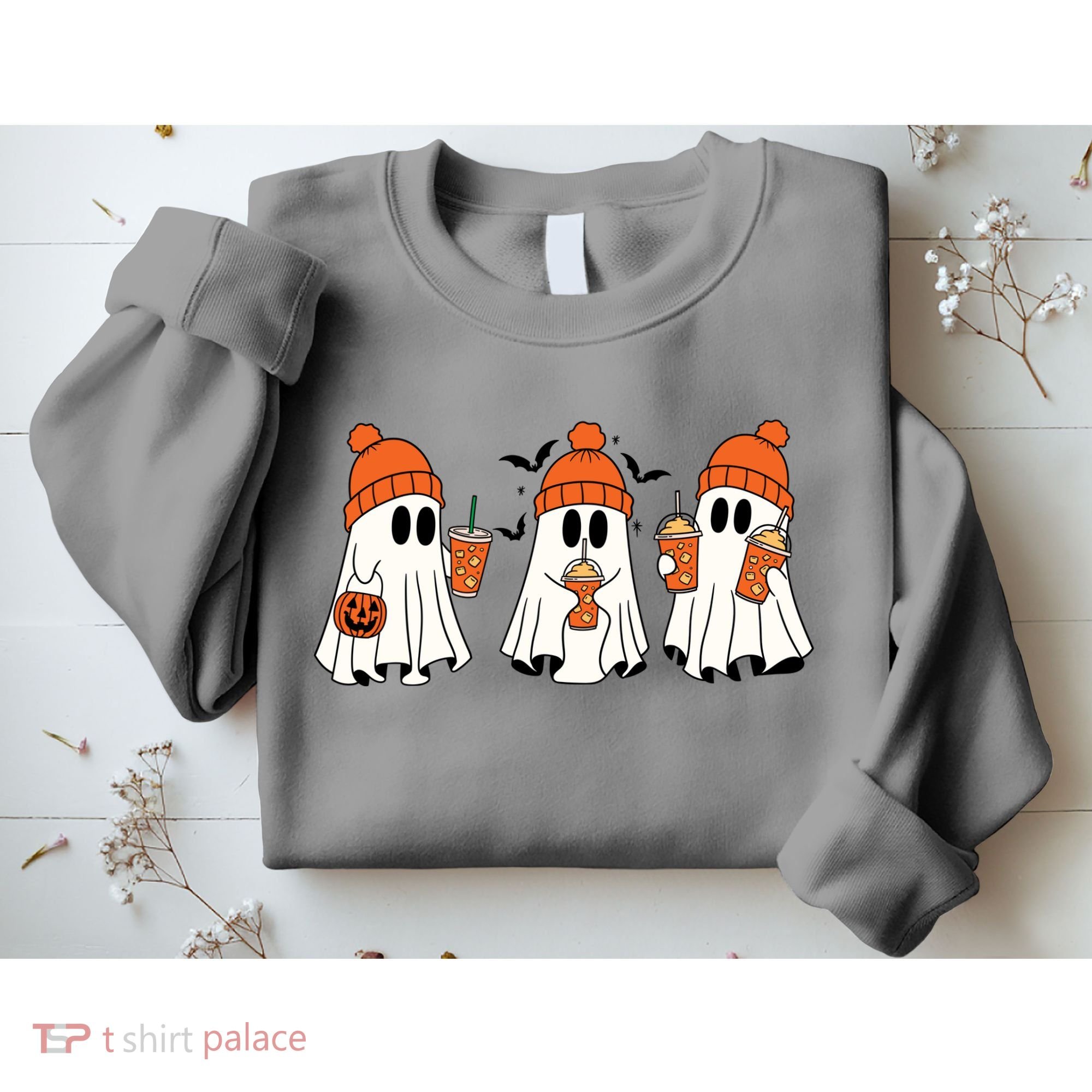Halloween Coffee Lover Ghost Sweatshirt