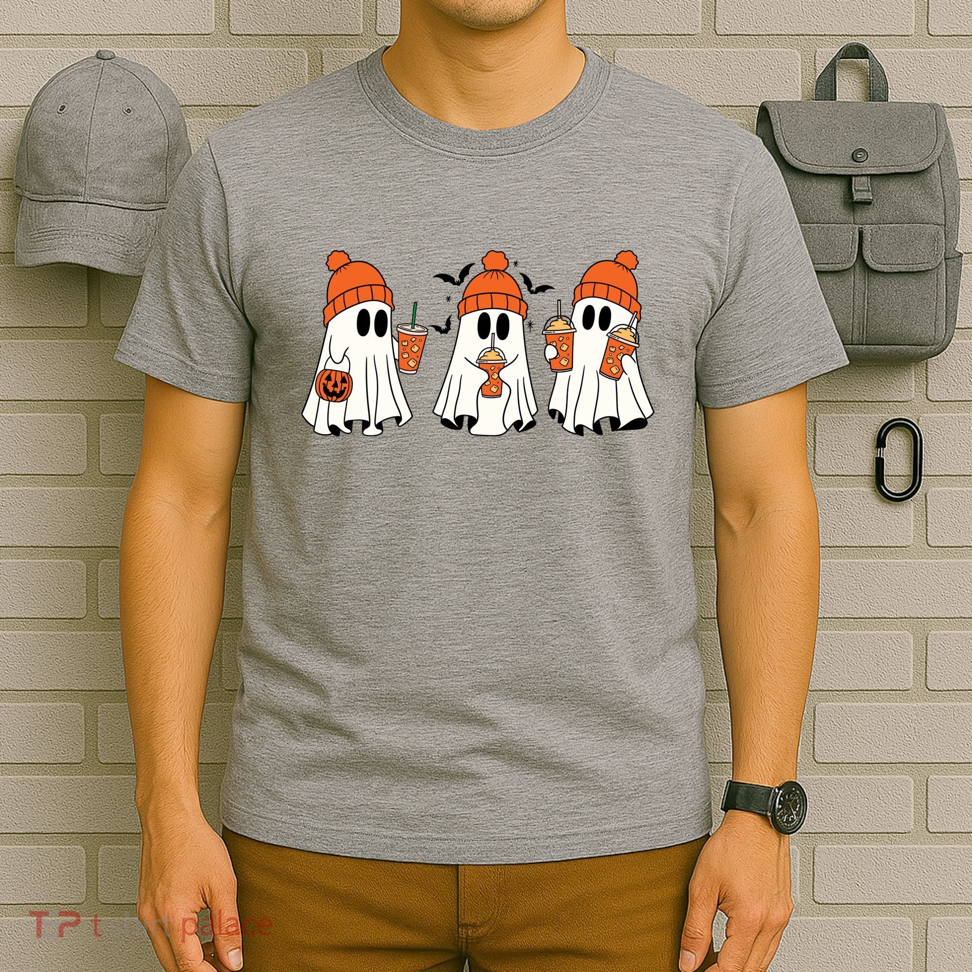 Halloween Coffee Lover Ghost T-Shirt