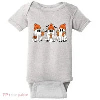 Halloween Coffee Lover Ghost Baby Bodysuit thumb 0