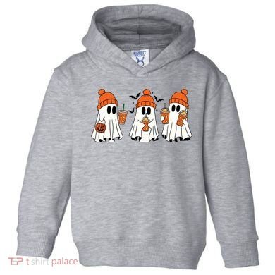Halloween Coffee Lover Ghost Toddler Hoodie