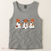 Halloween Coffee Lover Ghost Tank Top thumb 2