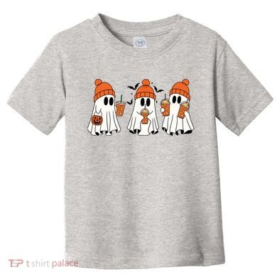 Halloween Coffee Lover Ghost Toddler T-Shirt