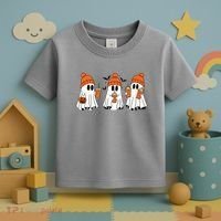 Halloween Coffee Lover Ghost Toddler T-Shirt thumb 3