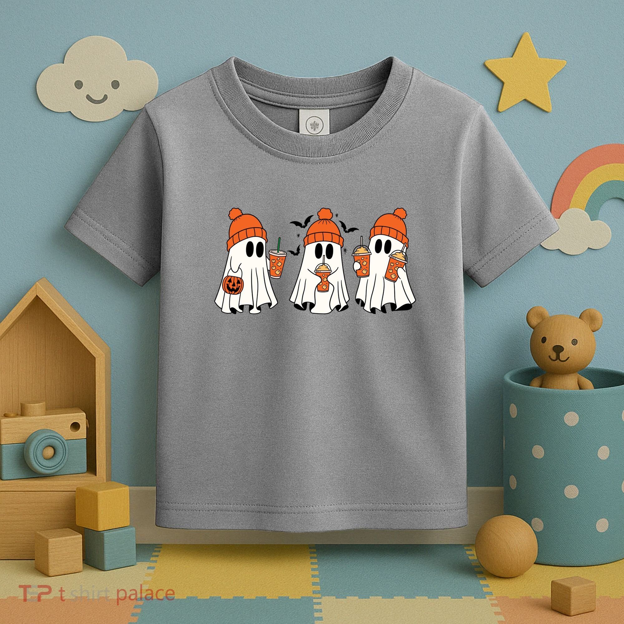 Halloween Coffee Lover Ghost Toddler T-Shirt