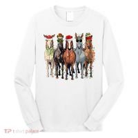 Horse Christmas Lights Holiday Season Xmas Long Sleeve Shirt thumb 0