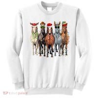 Horse Christmas Lights Holiday Season Xmas Sweatshirt thumb 0