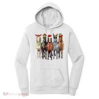 Horse Christmas Lights Holiday Season Xmas Women's Hoodie thumb 0