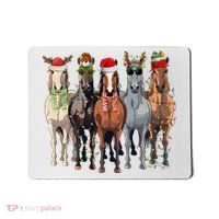 Horse Christmas Lights Holiday Season Xmas Mousepad thumb 0